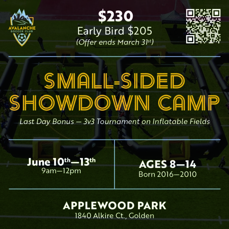 Small-sided showdown camp flyer